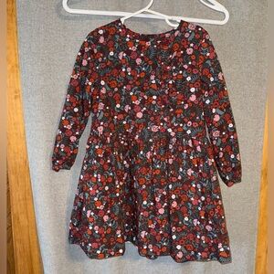 Burberry children size 6T red floral cotton dress